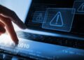 Tackle bar exhibits hp.com. Browser shows scammers’ malicious textual content anyway.