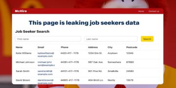 McDonald’s AI Hiring Device McHire Leaked Information of 64 Million Job Seekers