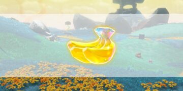 Hilltop Layer Banandium Gem (bananas) areas in Donkey Kong Bananza