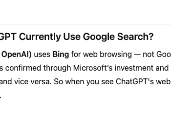 ChatGPT Undoubtedly Makes use of Google to Search the Internet