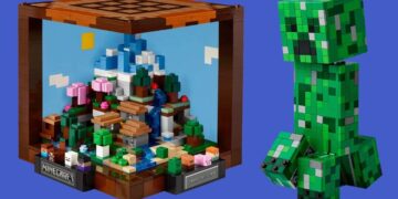 Lego Minecraft fifteenth Anniversary Diorama And Creeper Determine Get First Massive Reductions