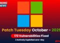 Microsoft Patch Tuesday October 2025 – 172 Vulnerabilities Fastened Together with 4 Zero-days
