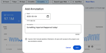 Google Search Console Provides Customized Annotations To Reviews