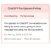 ChatGPT Outage Impacts APIs And File Uploads