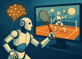 Robotic Learns Badminton through AI Simulation