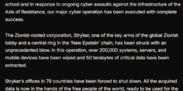Iran-Backed Hackers Declare Wiper Assault on Medtech Agency Stryker – Krebs on Safety