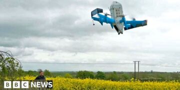 Drone delivers first Amazon parcels in UK