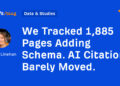 We Tracked 1,885 Pages Including Schema. AI Citations Barely Moved.