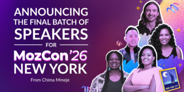 Saying the Last Batch of Audio system for MozCon NYC 2026