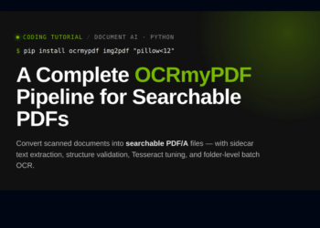 OCRmyPDF Tutorial: Convert Scanned Paperwork into Searchable PDF/A Recordsdata with Sidecar Textual content Extraction and Batch Processing