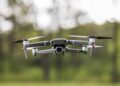 A drone that may dodge something thrown at it.